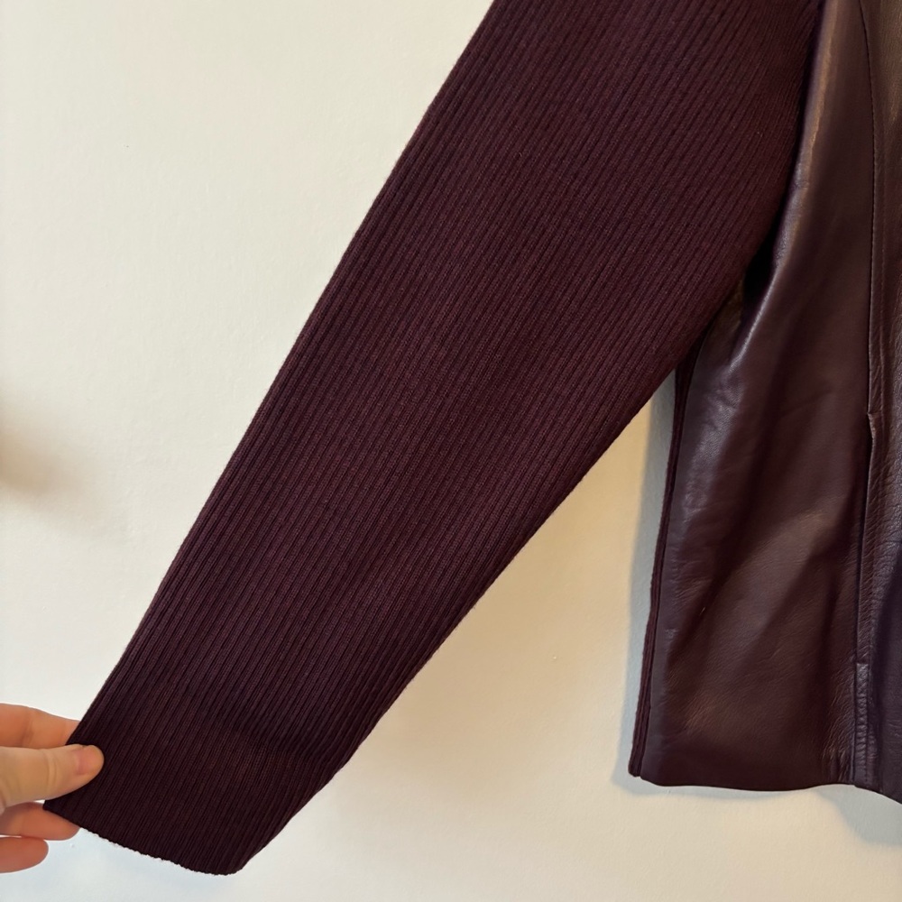 Pendleton Wool And Leather Jacket In Burgundy Wom… - image 4